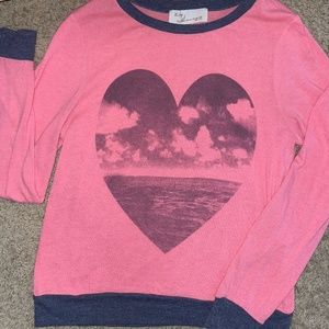 Vintage Havana Long Sleeve Soft Beach Heart Top (M)